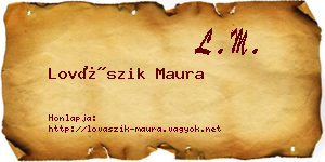 Lovászik Maura névjegykártya